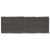 Tablero mesa madera tratada roble borde natural gris 140x50x6cm 1