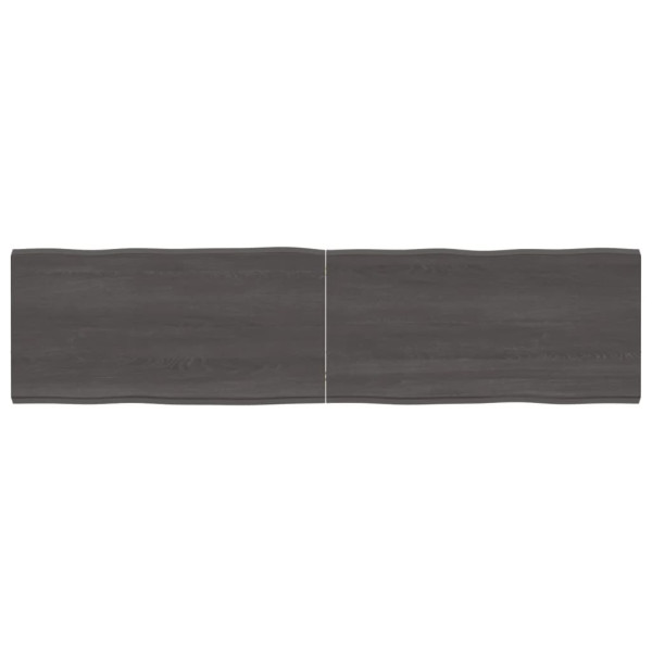 Tablero mesa madera tratada roble borde natural gris 160x40x4cm D
