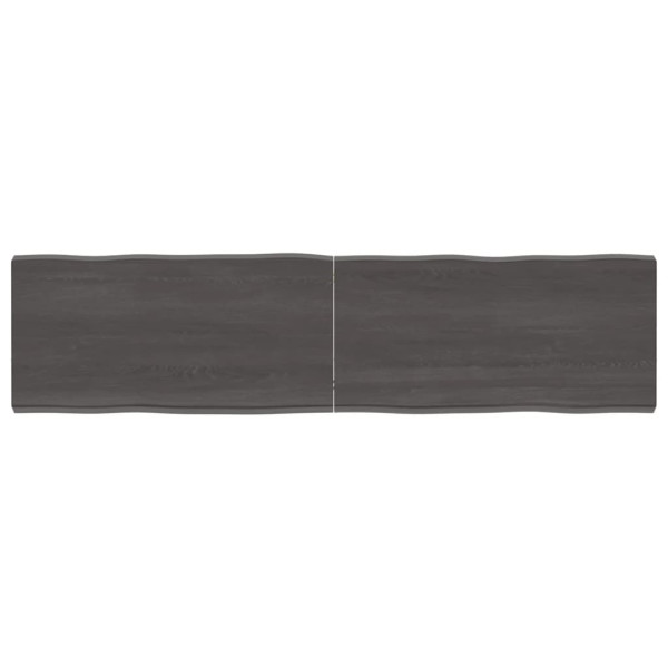 Tablero mesa madera tratada roble borde natural gris 160x40x6cm D