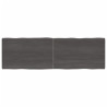 Tablero mesa madera tratada roble borde natural gris 160x50x6cm 1