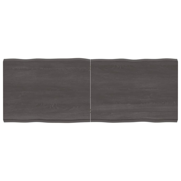 Tablero mesa madera tratada roble borde natural gris 160x60x6cm D