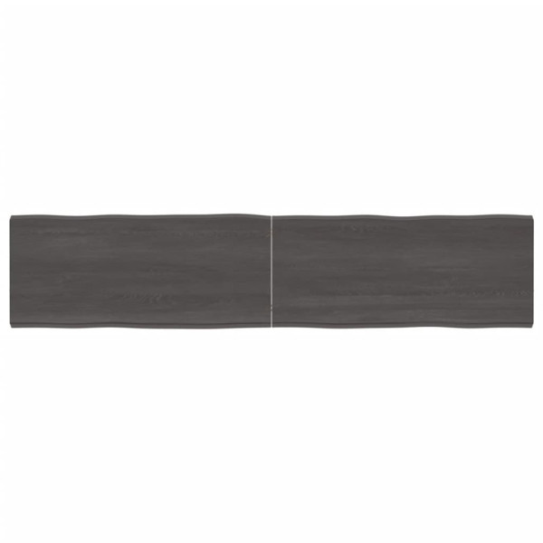 Tablero mesa madera tratada roble borde natural gris 180x40x4cm D