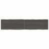 Tablero mesa madera tratada roble borde natural gris 180x40x4cm 1