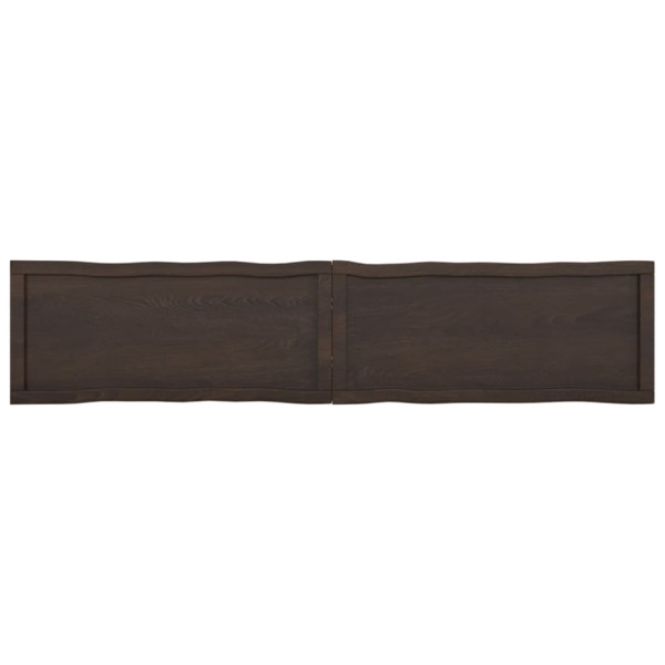 Tablero mesa madera tratada roble borde natural gris 180x40x4cm M 3