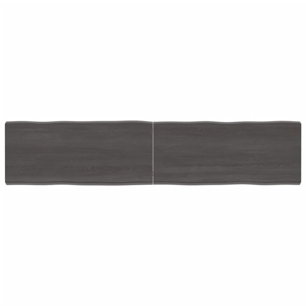 Tablero mesa madera tratada roble borde natural gris 180x40x6cm D