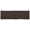 Tablero mesa madera tratada roble borde natural gris 180x50x6cm 3