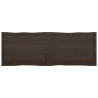 Tablero mesa madera tratada roble borde natural gris 180x60x6cm 3
