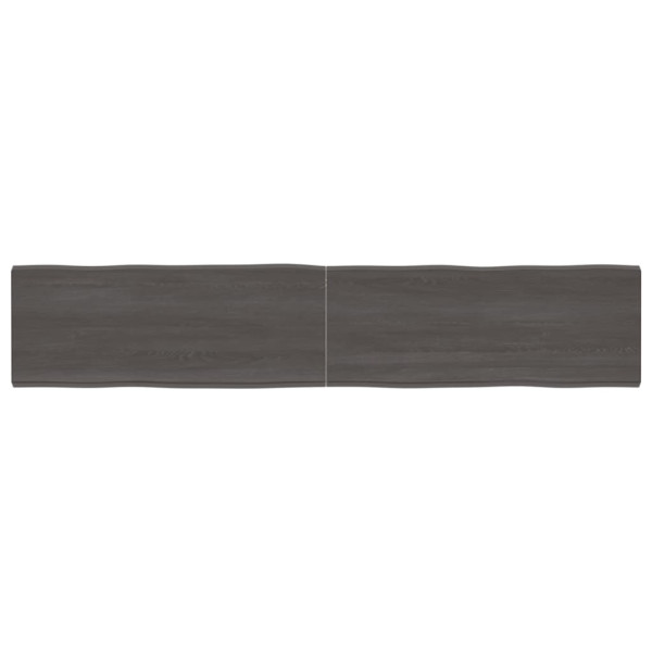 Tablero mesa madera tratada roble borde natural gris 200x40x4cm D