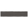 Tablero mesa madera tratada roble borde natural gris 200x40x4cm 1