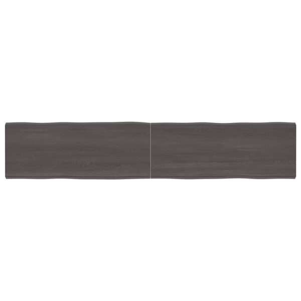 Tablero mesa madera tratada roble borde natural gris 200x40x6cm D