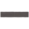 Tablero mesa madera tratada roble borde natural gris 200x40x6cm 1