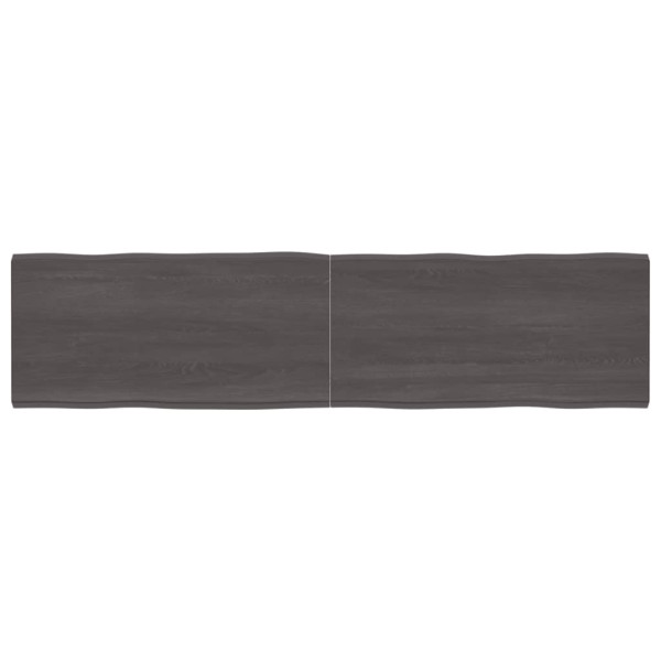 Tablero mesa madera tratada roble borde natural gris 200x50x4cm D
