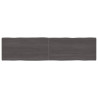 Tablero mesa madera tratada roble borde natural gris 200x50x4cm 1