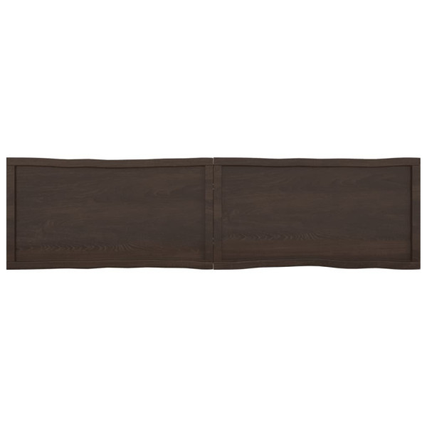 Tablero mesa madera tratada roble borde natural gris 200x50x4cm M 3