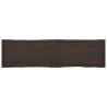 Tablero mesa madera tratada roble borde natural gris 200x50x4cm 3