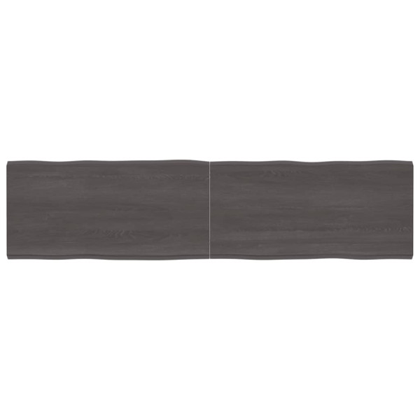 Tablero mesa madera tratada roble borde natural gris 200x50x6cm D