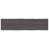 Tablero mesa madera tratada roble borde natural gris 200x50x6cm 1