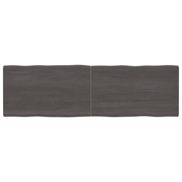 Tablero mesa madera tratada roble borde natural gris 200x60x6cm D