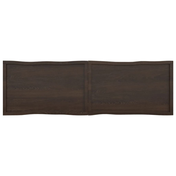 Tablero mesa madera tratada roble borde natural gris 200x60x6cm M 3