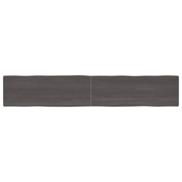 Tablero mesa madera tratada roble borde natural gris 220x40x4cm D