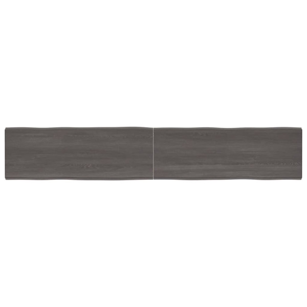 Tablero mesa madera tratada roble borde natural gris 220x40x6cm D