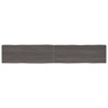 Tablero mesa madera tratada roble borde natural gris 220x40x6cm 1