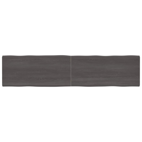 Tablero mesa madera tratada roble borde natural gris 220x50x4cm D