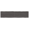 Tablero mesa madera tratada roble borde natural gris 220x50x6cm 1