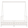 Estrutura de cama infantil 70x140 cm pinho maciço branco 5