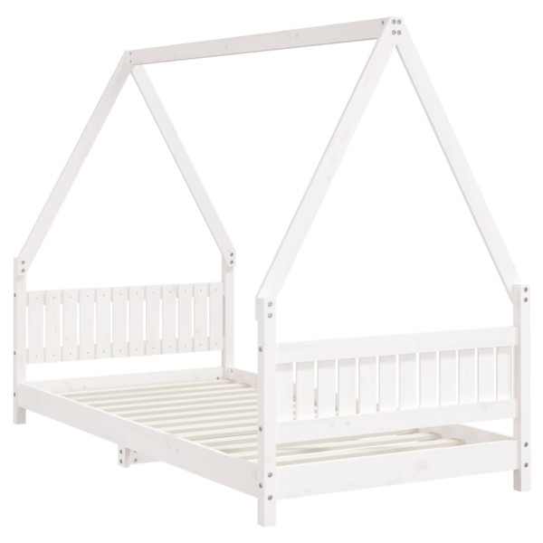 Estructura de cama para niños madera de pino blanco 90x190 cm M 3