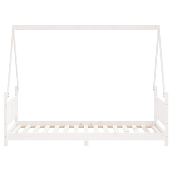 Estrutura de cama infantil 90x190 cm pinho maciço branco M 4