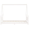 Estrutura de cama infantil 90x190 cm pinho maciço branco 4