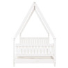 Estrutura de cama infantil 90x190 cm pinho maciço branco 5