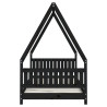 Estructura de cama para niños madera de pino negro 90x190 cm 5