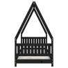 Estructura de cama para niños madera de pino negro 80x200 cm 5
