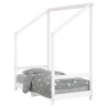 Estrutura de cama infantil 70x140 cm pinho maciço branco 2
