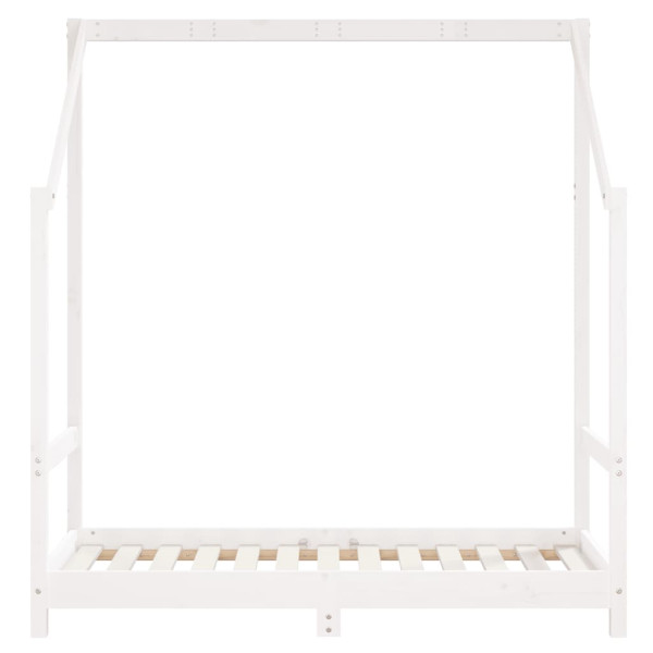 Estructura de cama para niños madera de pino blanco 70x140 cm M 4