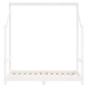 Estrutura de cama infantil 70x140 cm pinho maciço branco 4