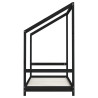 Estructura de cama para niños madera de pino negro 80x160 cm 5