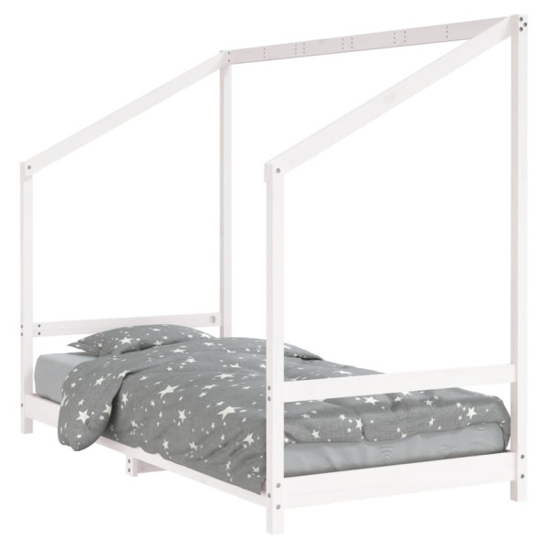 Estructura de cama para niños madera de pino blanco 90x190 cm M 2