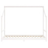 Estructura de cama para niños madera de pino blanco 90x190 cm 4