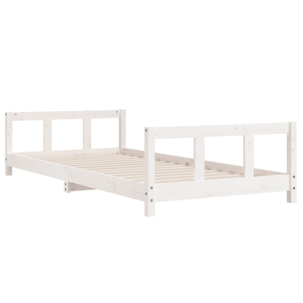 Estructura de cama para niños madera de pino blanco 90x190 cm M 3