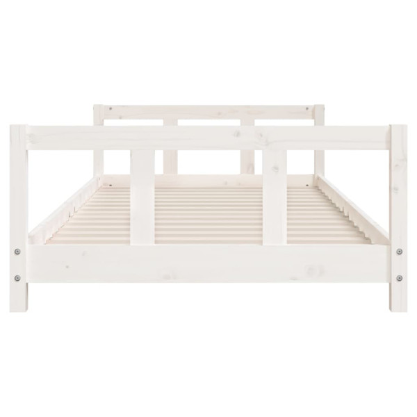 Estructura de cama para niños madera de pino blanco 90x190 cm M 4