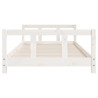 Estrutura de cama infantil 90x190 cm pinho maciço branco 4