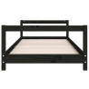 Estructura de cama para niños madera de pino negro 90x200 cm 4