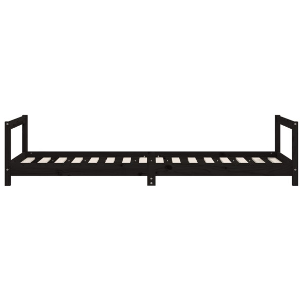 Estrutura de cama infantil 90x200 cm pinho maciço preto M 5