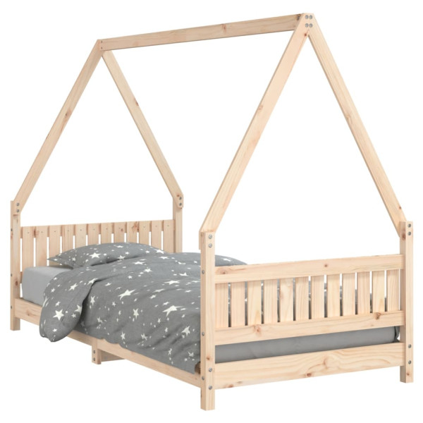 Estrutura de cama infantil 90x190 cm madeira de pinho maciça M 2