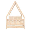Estructura de cama infantil madera maciza de pino 90x190 cm 5