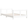 Estructura de cama para niños madera de pino blanco 80x160 cm 3