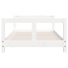 Estrutura de cama infantil 80x160 cm pinho maciço branco 4